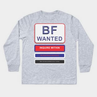 BF Wanted Kids Long Sleeve T-Shirt